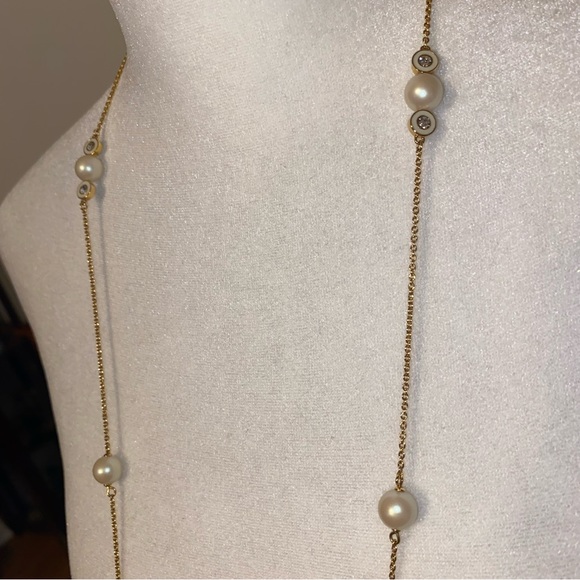 Kate Spade Scattered Pearl Gold Long Necklace - Picture 2 of 9